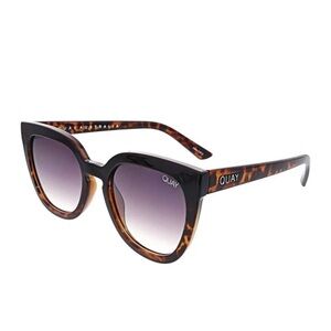 RARE Quay Australia Noosa Cat Eye Tortoise Shell Sunglasses Black Gradient Ombre